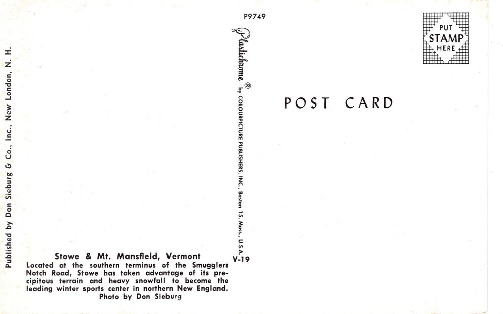 STOWE & MT. MANSFIELD, VT - PC7122