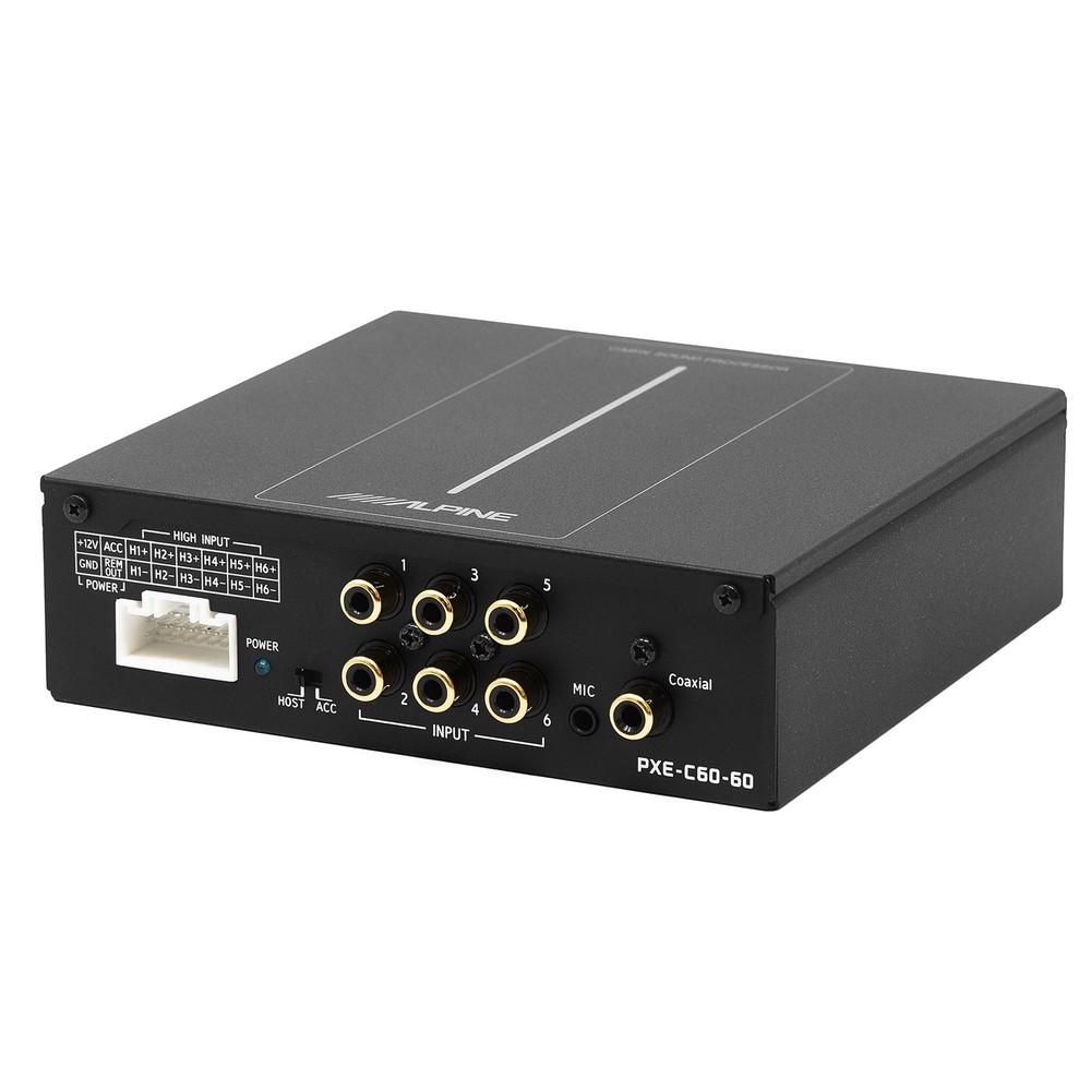 Alpine PXE-C60-60 Optim6 Processor, S2-A36F Amp, (2) S2-S40 4" Coaxial Bundle