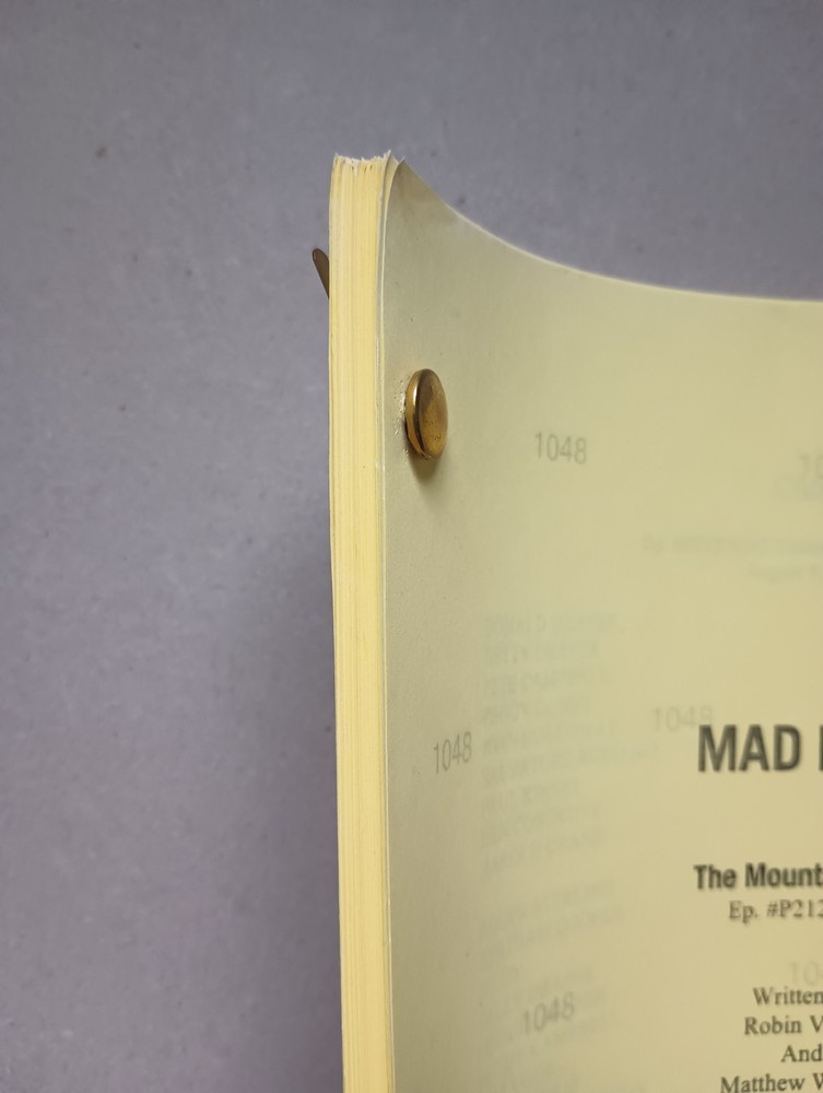 MAD MEN TV SCRIPT 'The Mountain King' Yellow Production Draft