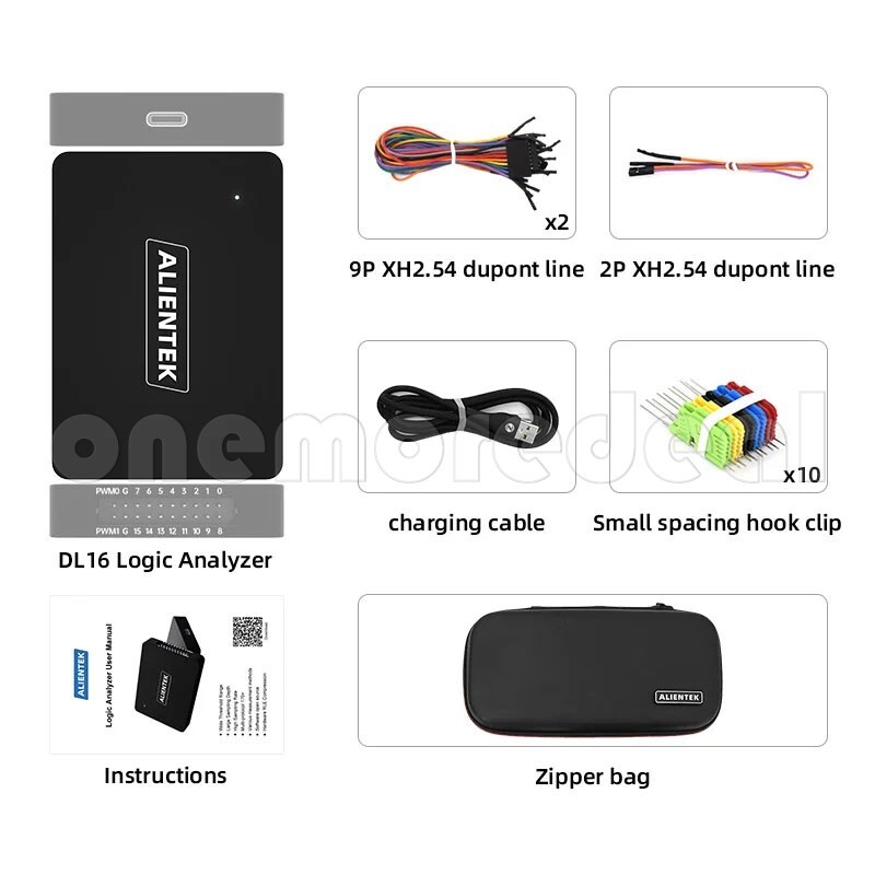 Mini Logic Analyzer ARM FPGA STM32 Debugger Protocol Decoding+28PCS Hook Clip