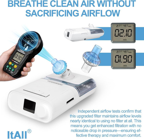 6PCs CPAP Filters for & BiPAP, Redesigned Inline Without...