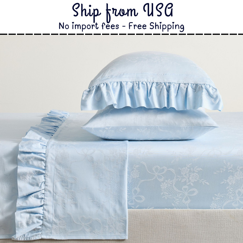 New Pottery Barn LoveShackFancy Jacquard Sheet Set