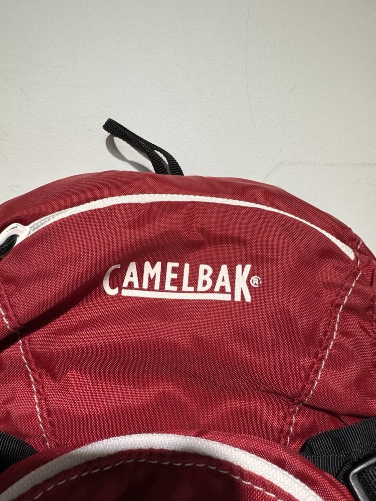 Camelback Backpack Hydration Pack Mini Mule Red W /White Flames NO BLADDER
