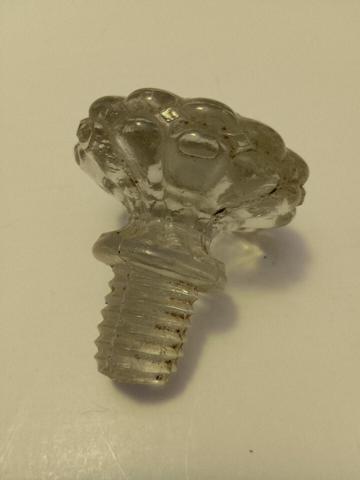 Antique Glass Draw Handle Good Condition
