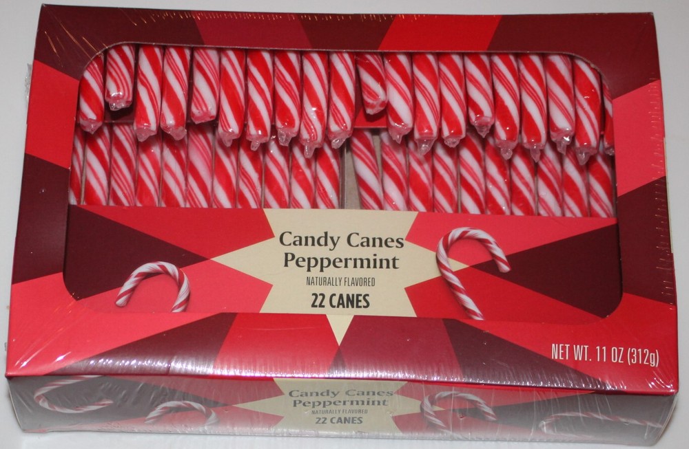 Peppermint Candy Canes  (22) Individually Wrapped Candy Canes
