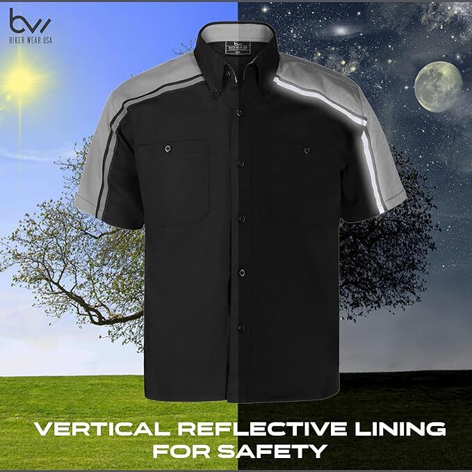 Men's Mechanical Industrial Work Shirt with Reflective Lining