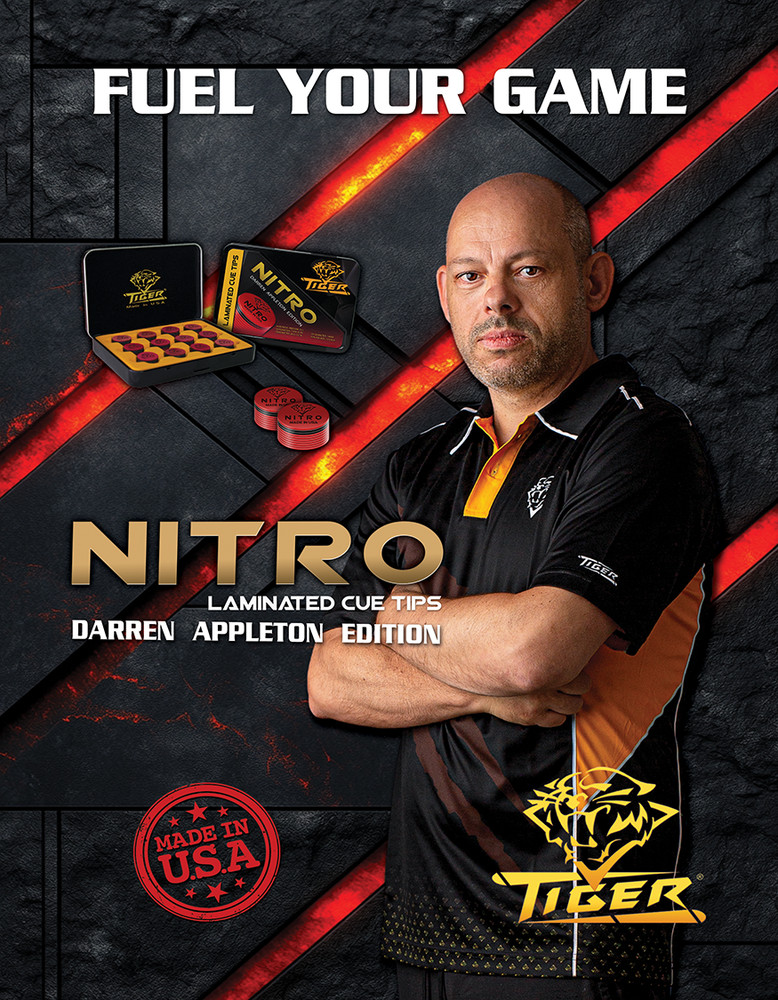 Nitro Laminated Cue Tip- Darren Appleton Edition