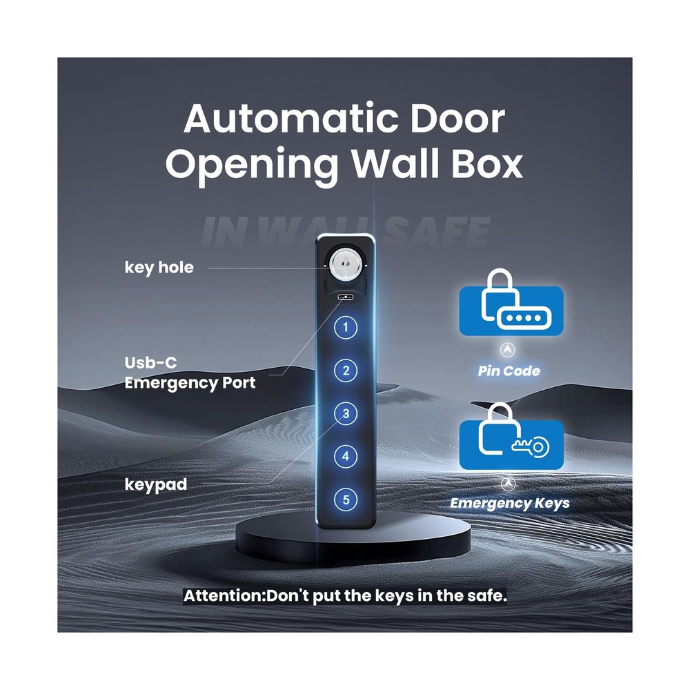 Grimtron Quick Access White Wall Safe with Removable Pegboard & Shelfs, Flat ...