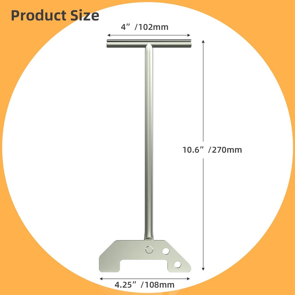 Garbage Disposer Unjamming Wrench,Garbage Disposal Wrench,Silver Silver