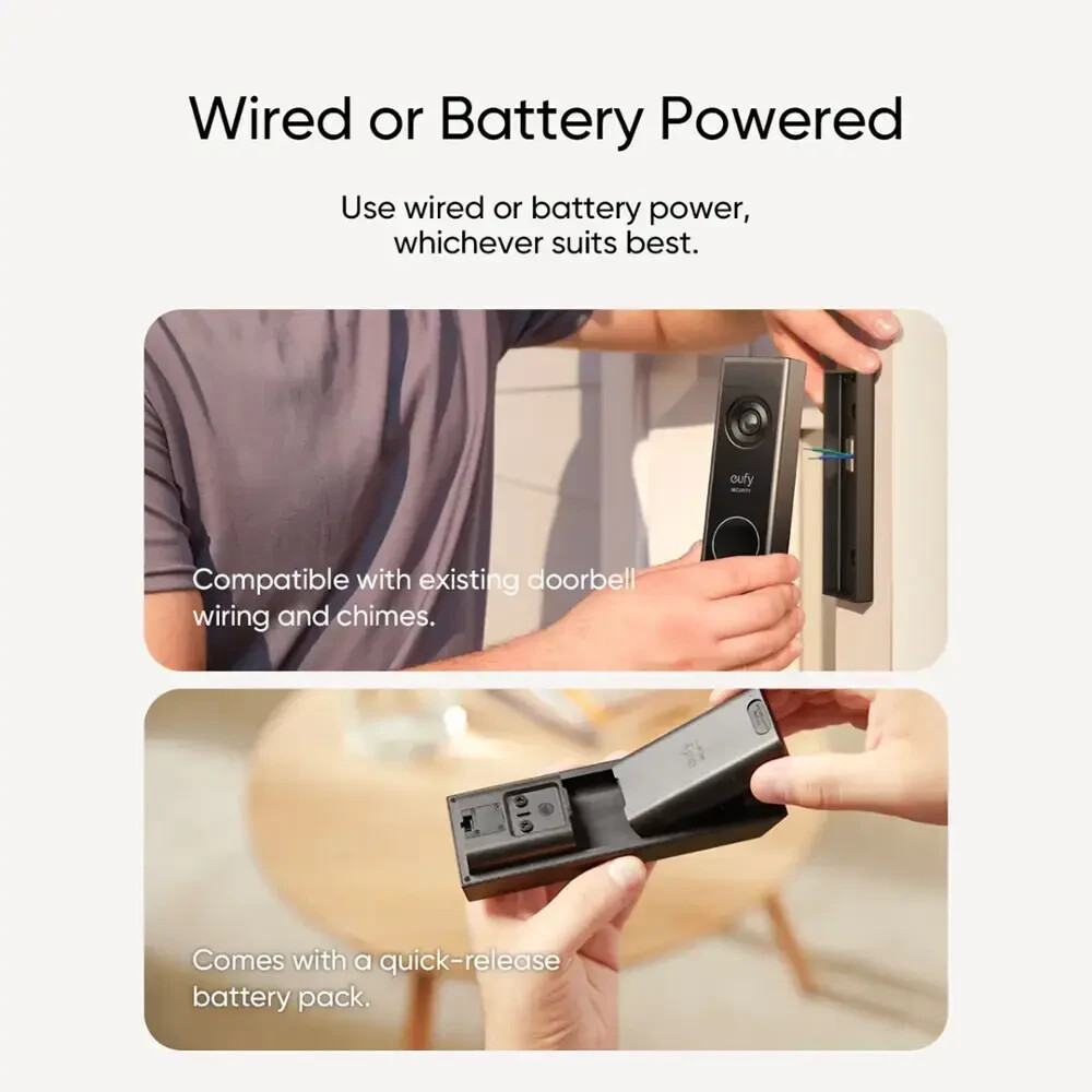 eufy Security E340 2K Wi-Fi Battery-Powered Video Doorbell