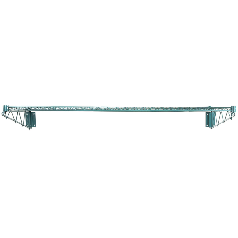 24" x 60" Wall Mount Green Epoxy Wire Shelf Rack Commercial Restaurant Pot NSF