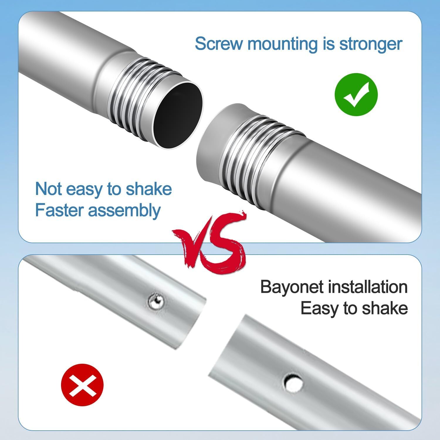 Starlink Ground Pole Mount Pole with No Dig Ground Anchor