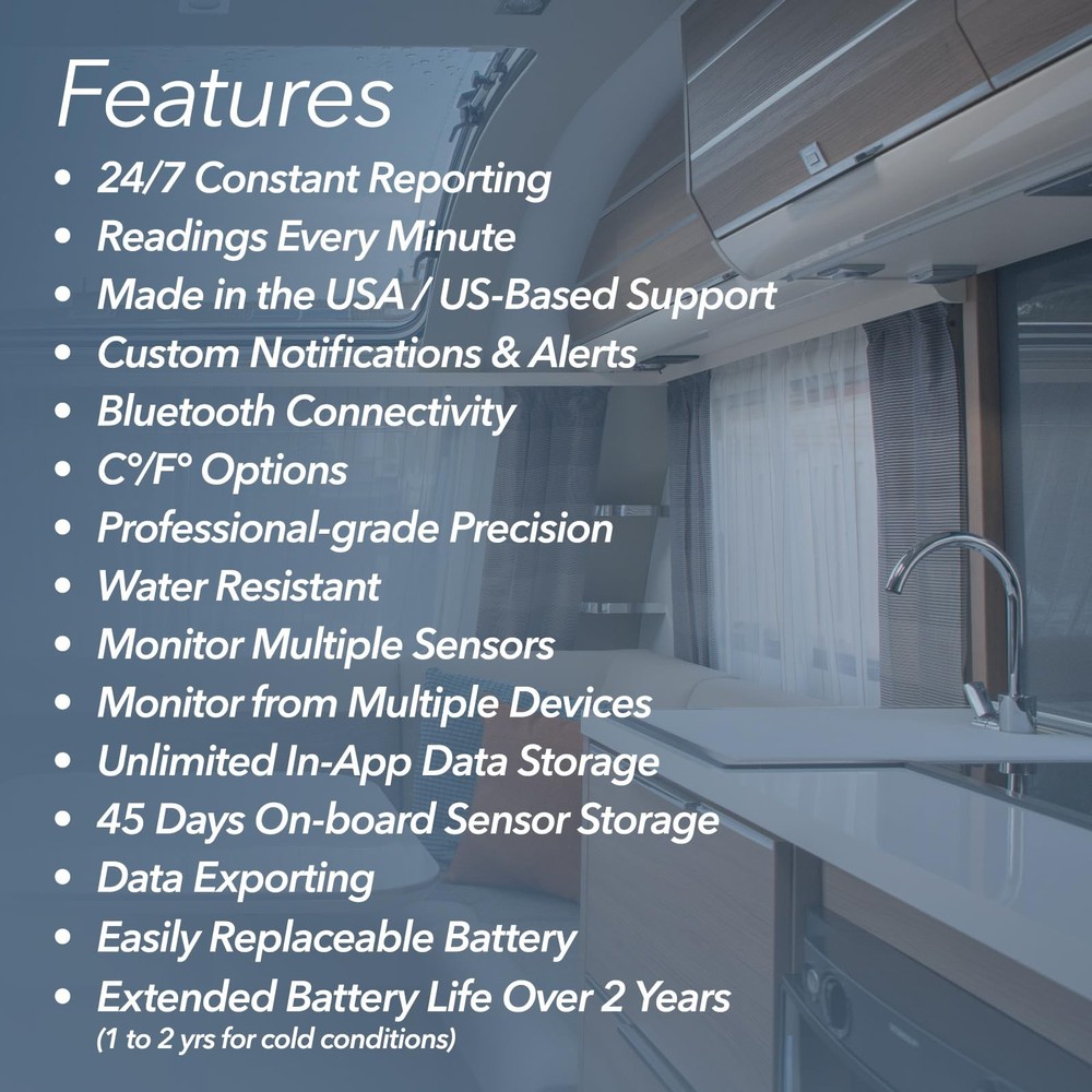 SensorPush HT.w Smart Temperature Sensor & Humidity - 1 Pack, Blue