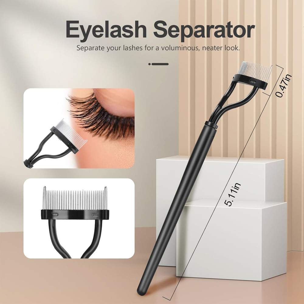 Eyelash Comb Lash Separator Spoolie Brow Brush Makeup Tool 4 Pack Set
