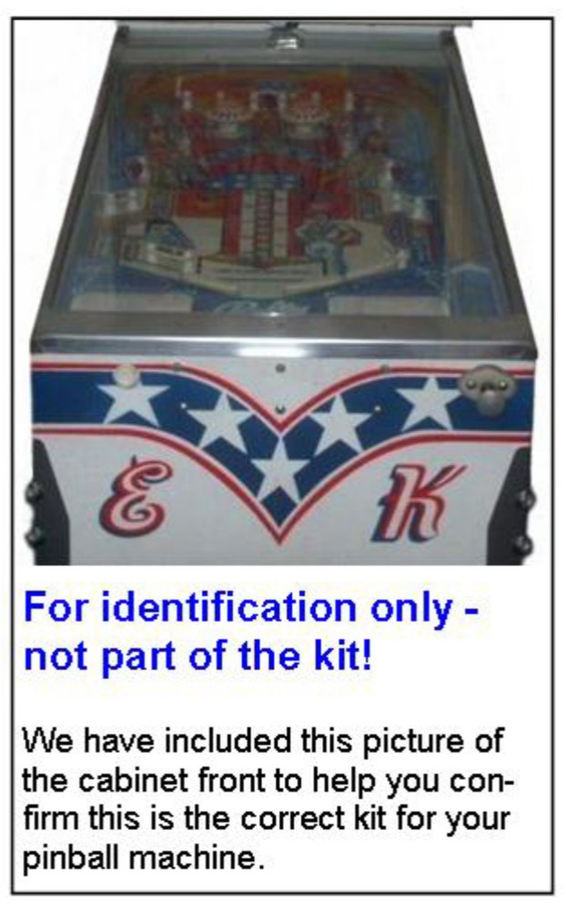 1978 Bally Evel Knievel Pinball Machine Rubber Ring Kit (home version)