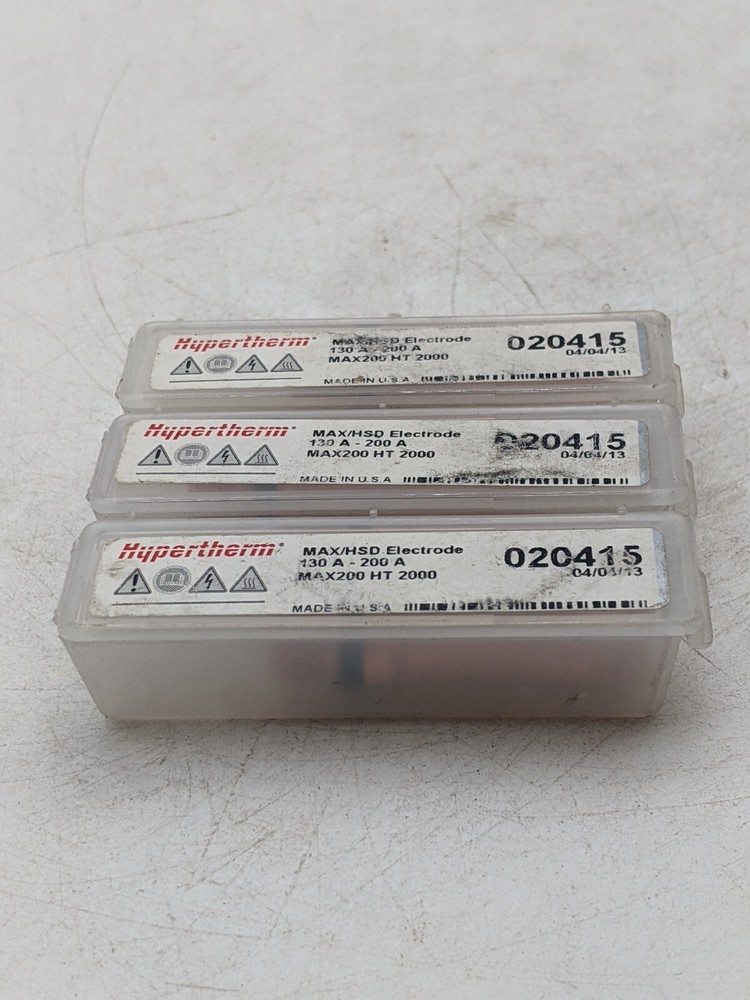 3 Piece Set 020415 MAX/HSD Electrode 130A - 200A Max 200 HT 2000