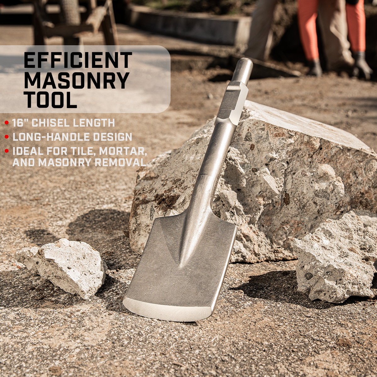 XtremepowerUS 1-1/8 Hex Asphalt Scoop Chisel Bit for Jack Hammer