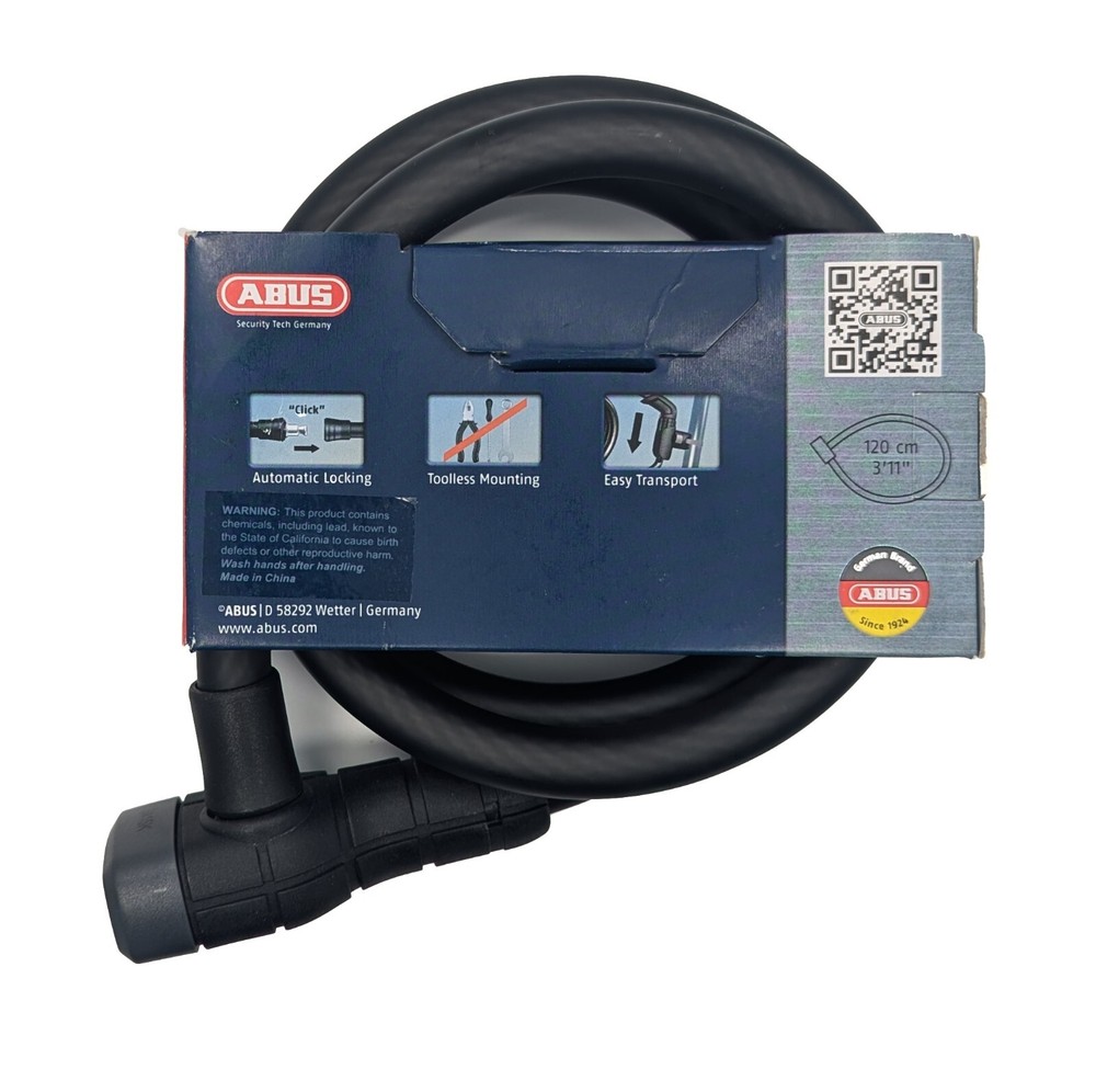 Abus Racer 6415K Bike Cable Lock Key Locking Level 5 Extra Security 3.9 ft