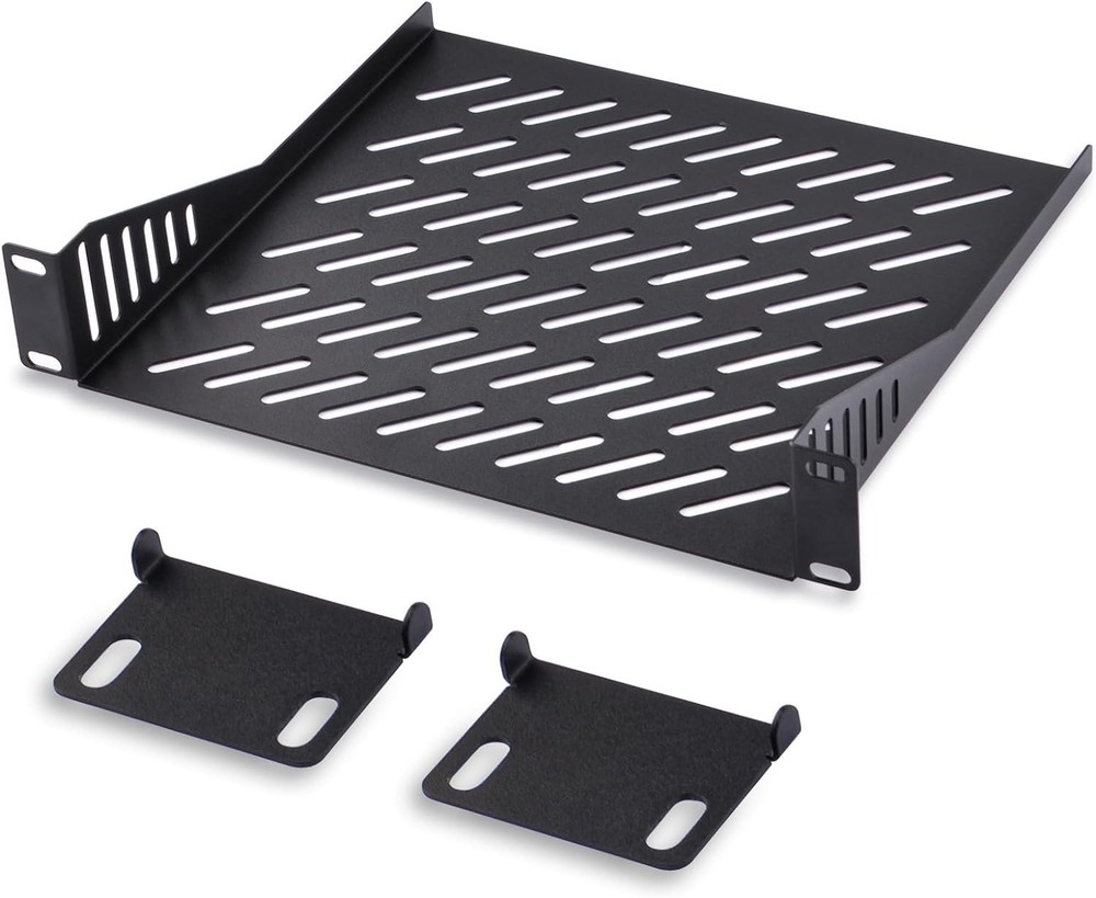 Dual 1U Vented Cantilever Tray for 10" Server Racks - Efficient Airflow Solution
