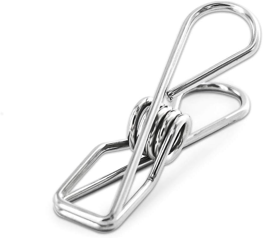 40 Pack Stainless Steel Small Clothes Pins Durable Pegs Silver