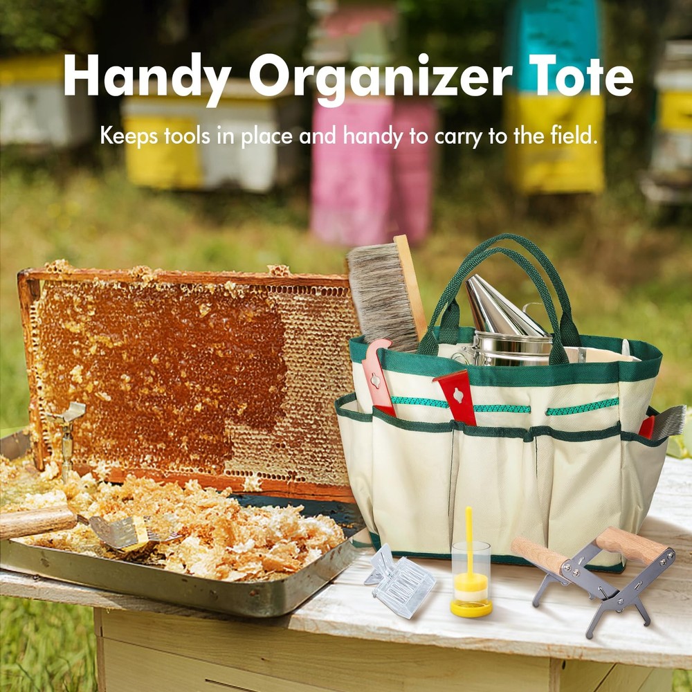 BeeCastle 14 Pcs Beekeeping Tools Starter Kit, Bee Keeping Supplies-All Bee...