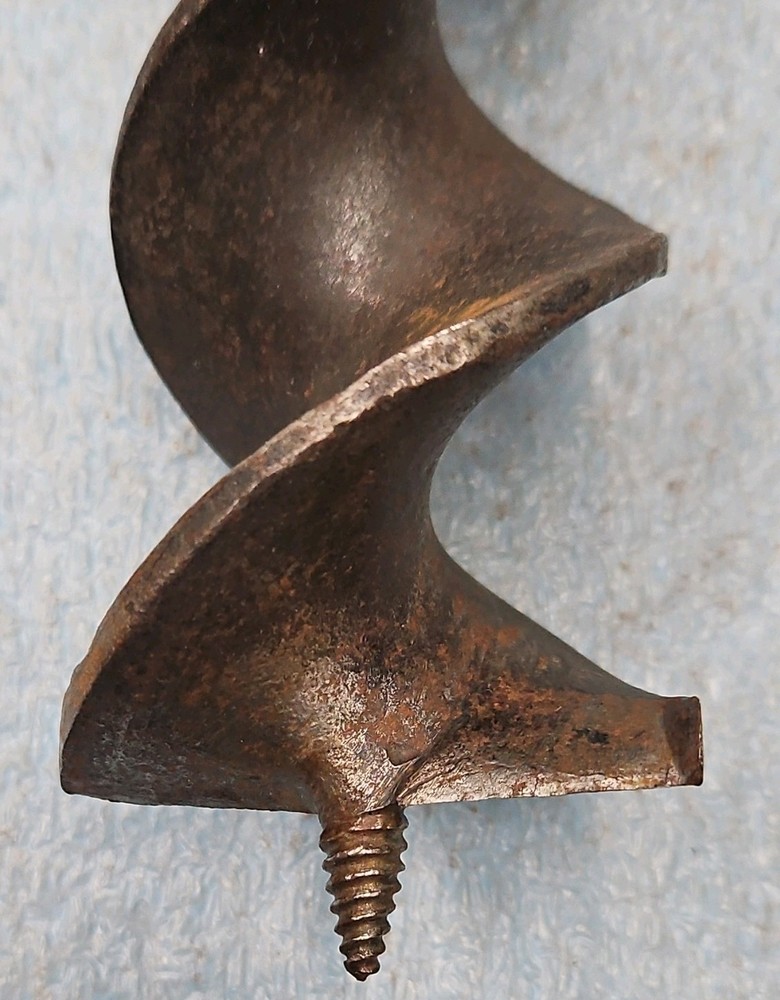 Antique 2" Excelsior T-Handle Wood Auger Irwin Pattern Coarse Thread Frame Tool