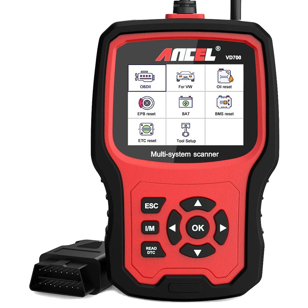 Ancel VD700-US All System Diagnostic ABS SRS DPF Car OBD2 Scanner Code Reader