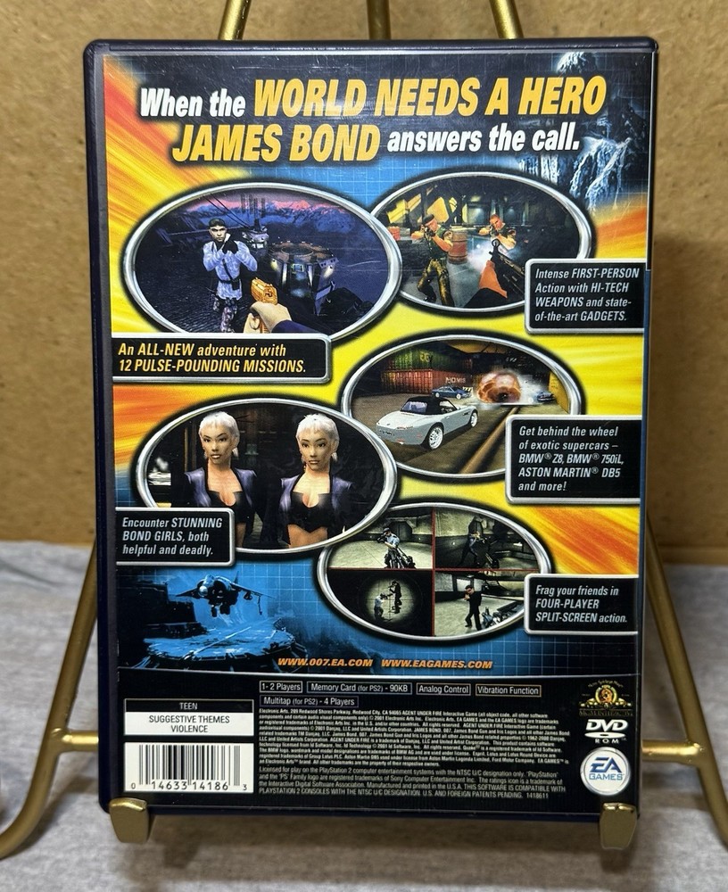 007 AGENT UNDER FIRE PLAYSTATION 2 CASE ONLY NO GAME