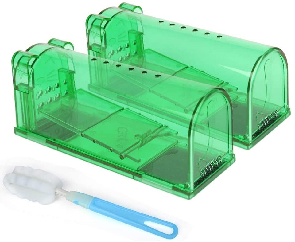 2 Pack Humane Mouse Traps Live Catch & Release No Kill Rat Mice Trap Reusable