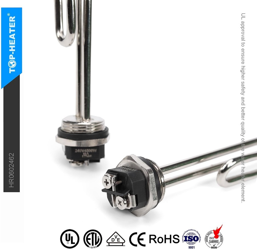 Water Heater Element 4500W,Screw-in,Foldback Type 02582 Silver