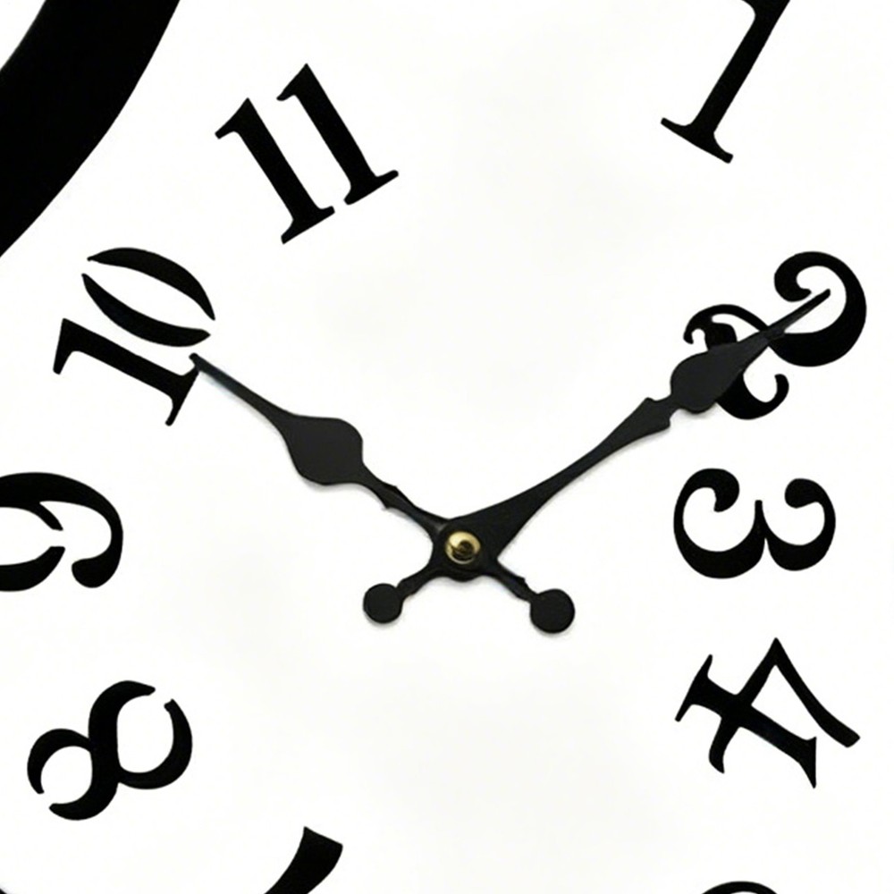 Irregular Wall Clock Retro Non-Ticking Modern Analog Wall Clock Silent Clock
