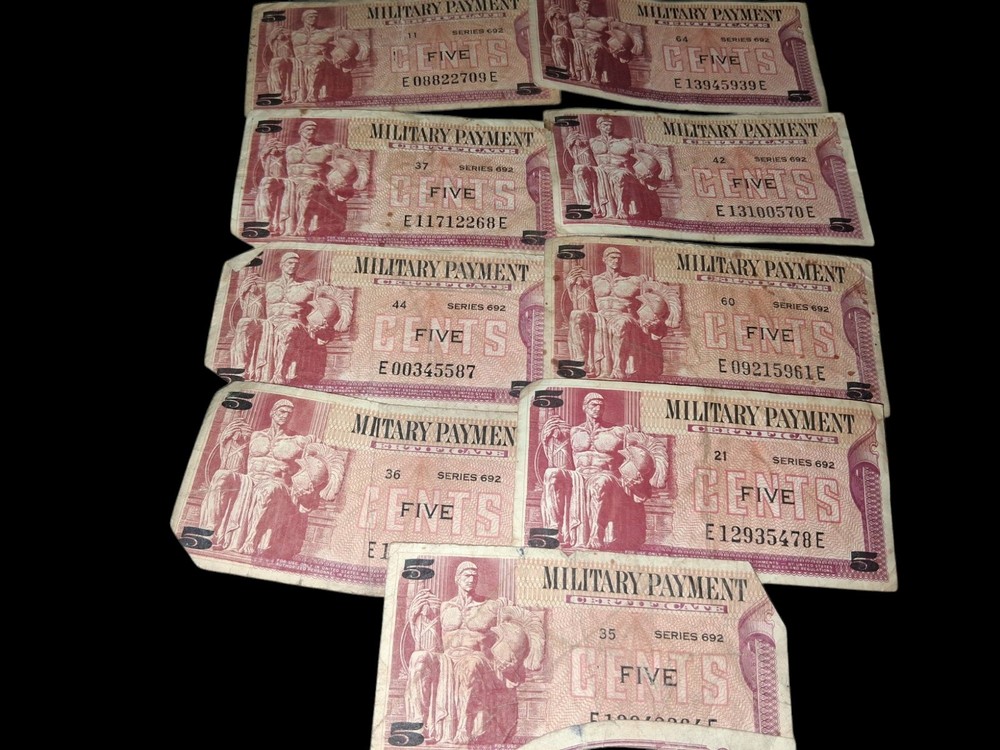 10 Count 5 Cent Military  Payment Certificate