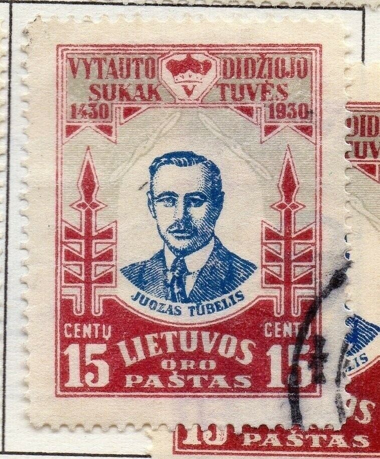 Lithuania 1930 Early Issue Fine Used 15c. 174716