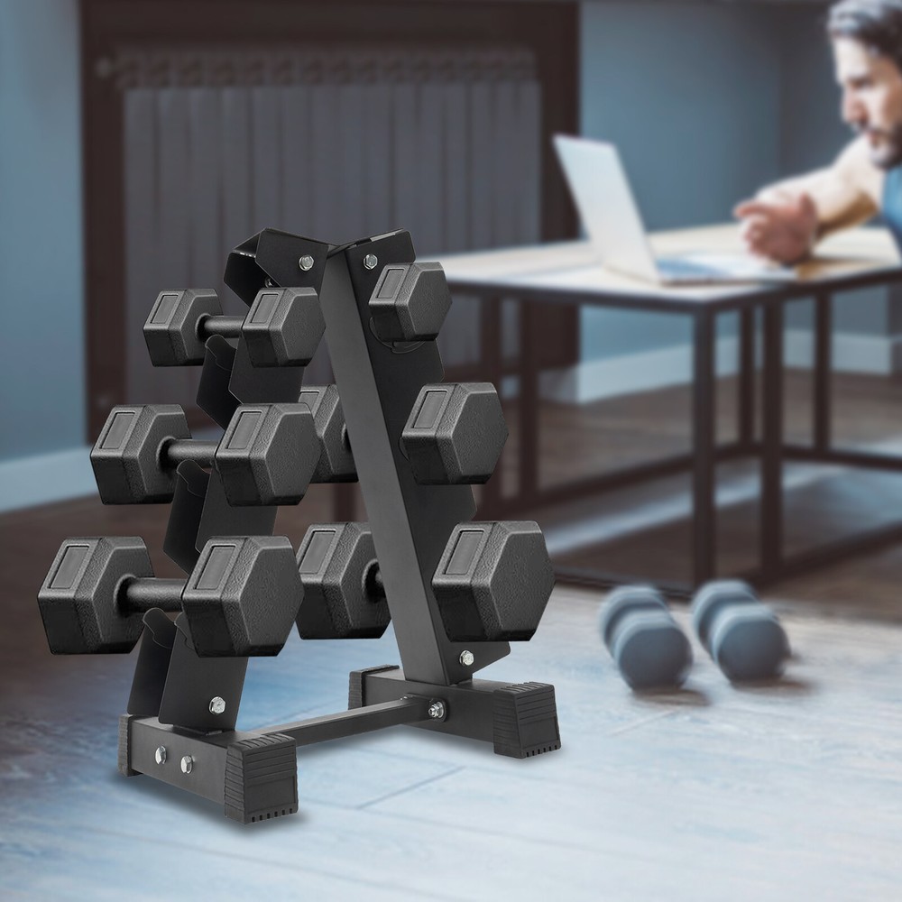 Durable Dumbbell Rack Storage Stand for Home Gym - Space Saving Design
