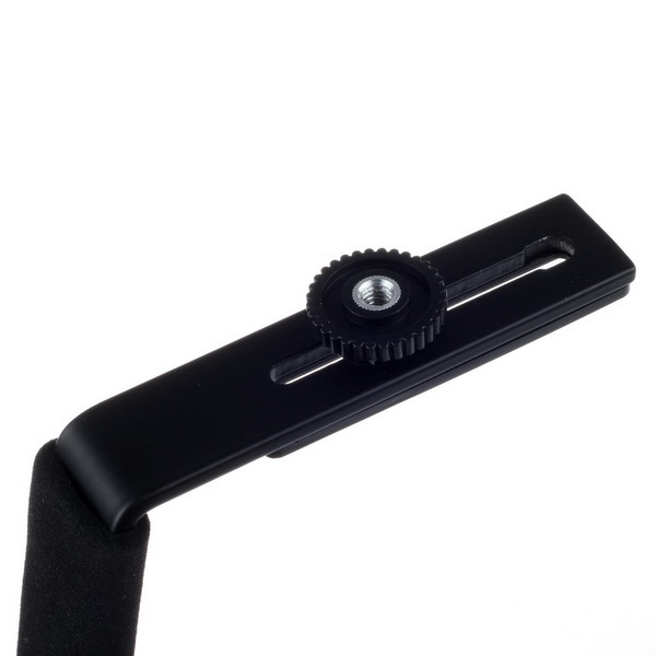 D-shaped adjustable hot shoe metal flash bracket for camera flash speedlite LED