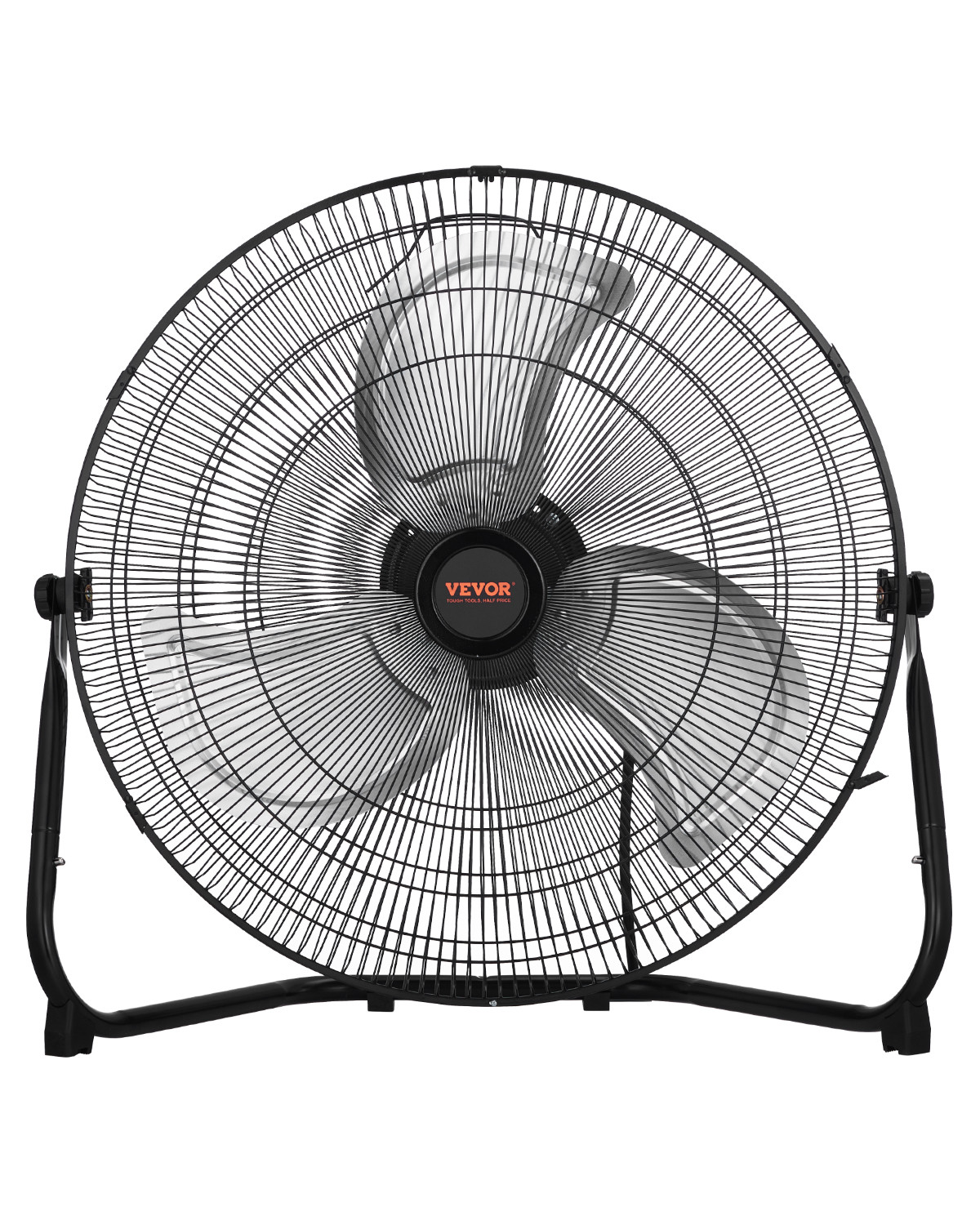 VEVOR 20 Inch Floor Fan 3 Adjustable Speed High Velocity Metal Fan 360 Tilt