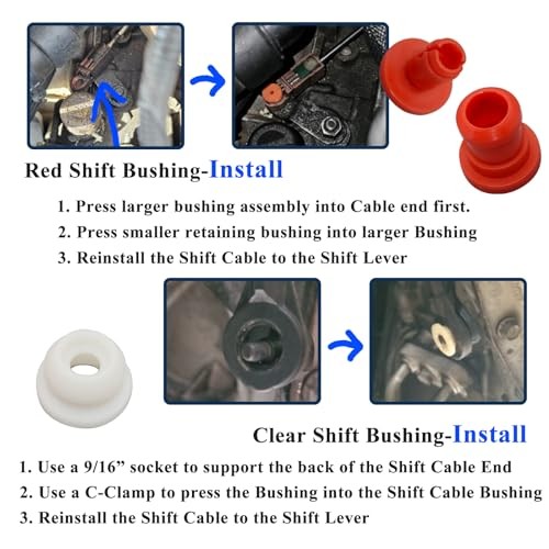 2 Sets 14057 Transmission Shift Cable Bushing Kits, Compatible with Various of