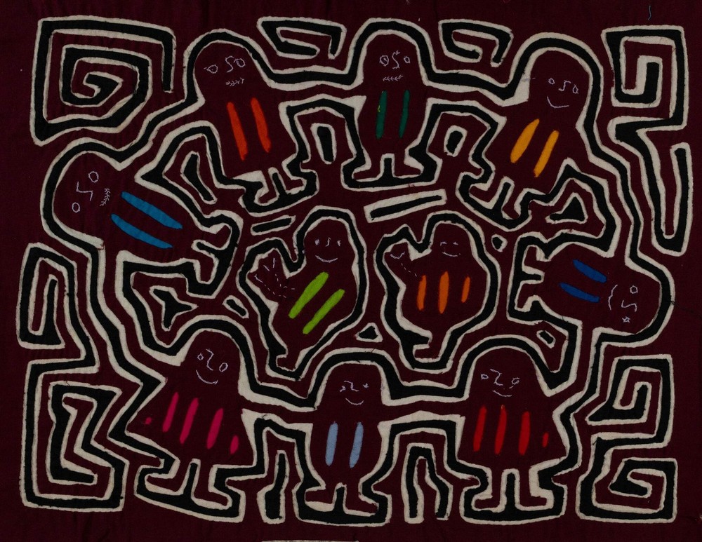 Classic Design Maroon Conga Dance Mola