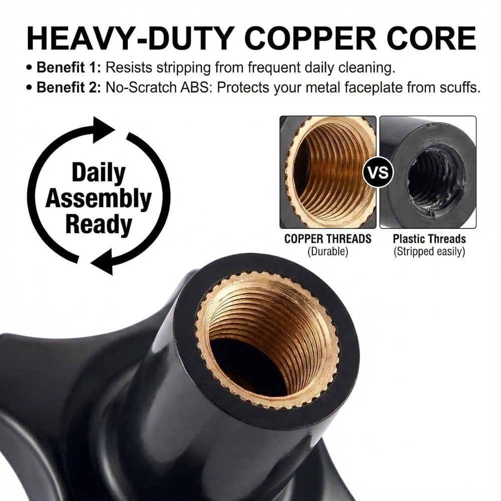 M8 Soft Serve Ice Cream Machine Replacement Parts, 4-Pack Solid-Core Star Shaped