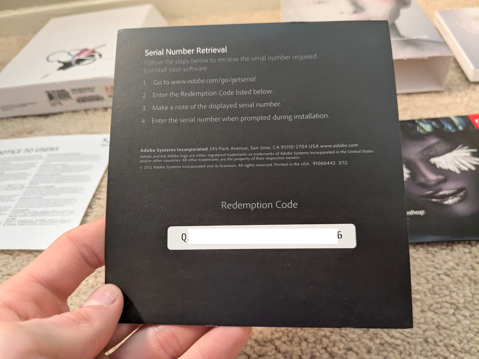 Adobe Photoshop CS6 for Windows - Disc and Serial Number - FREE RETURNS