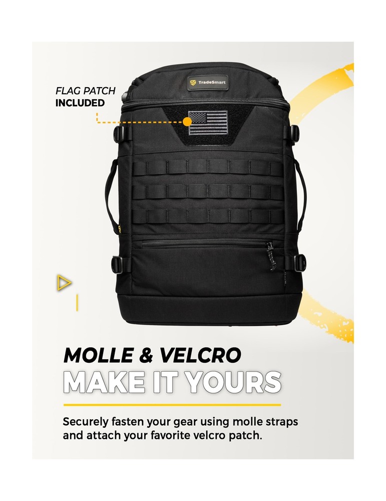 TradeSmart Range Backpack for Handguns, Ammo & Shooting Gear with 3 Lockable ...
