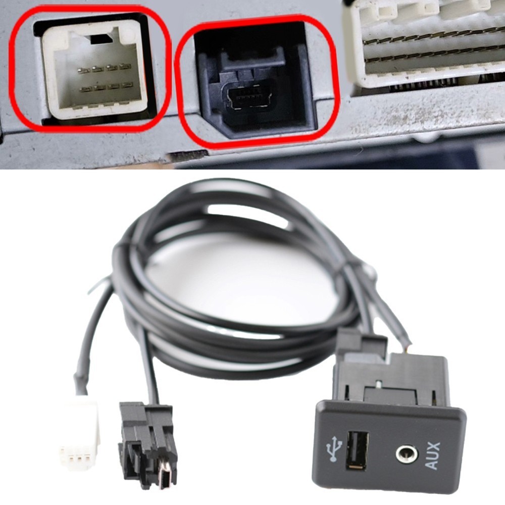 For Nissan AUX Interface with 8Pin Cable Compatible with 2013 2019 Models