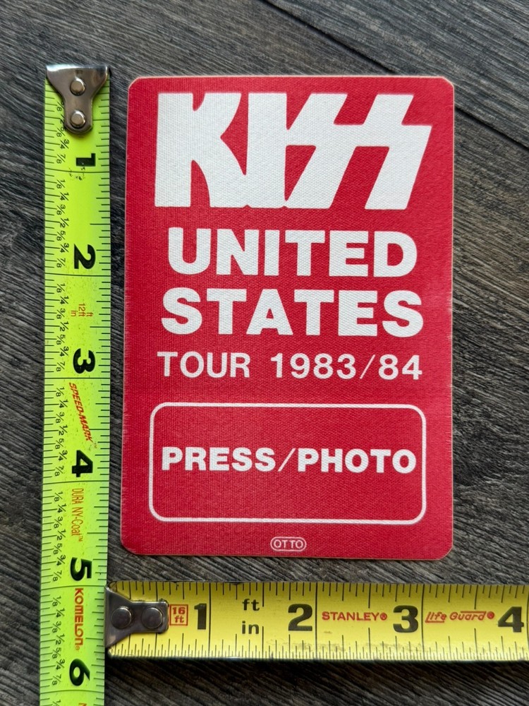 KISS Pass Satin Lick It Up Tour 1983 1984 Press Photo Red UNUSED Vintage Kiss