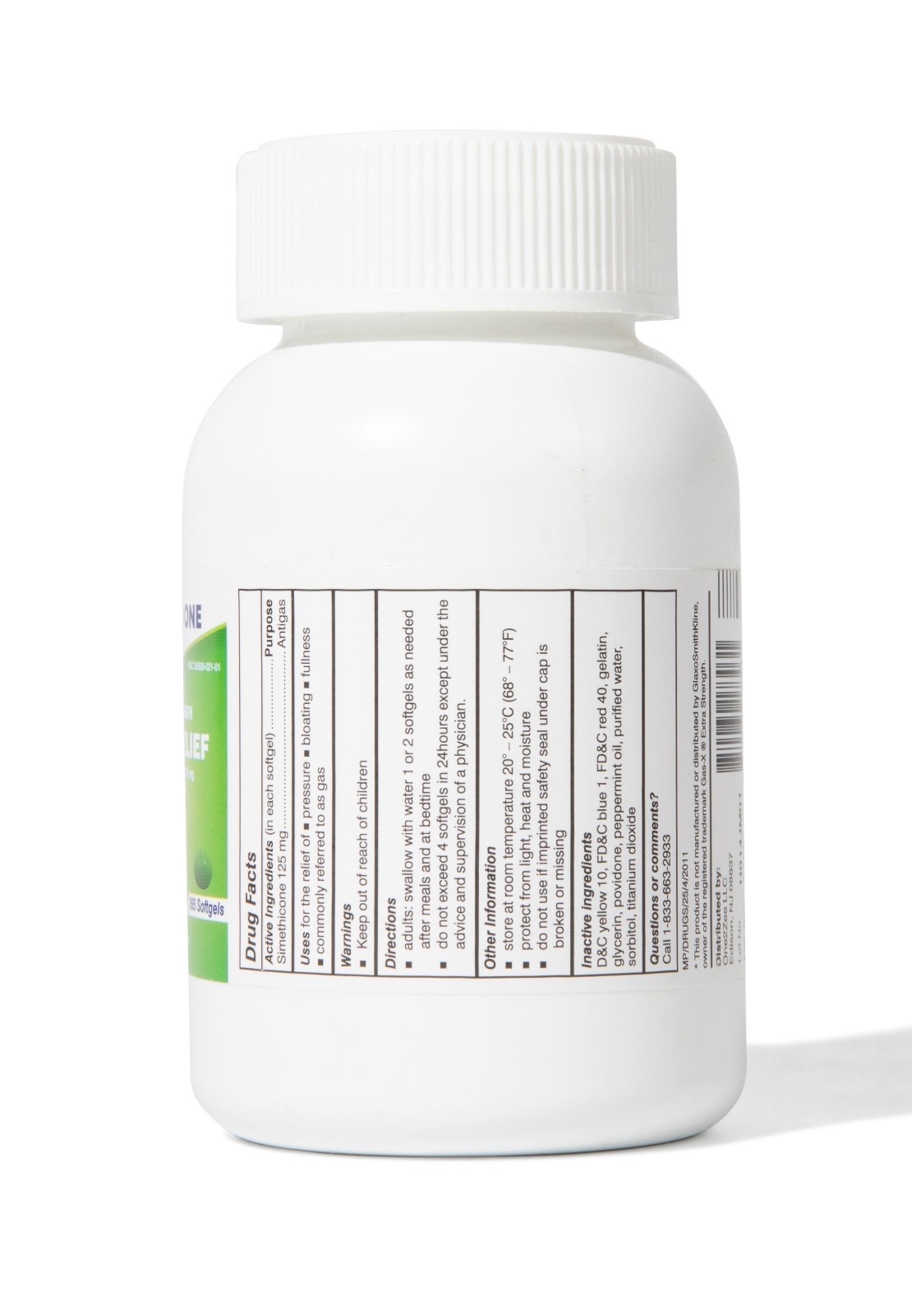 Extra Strength Gas Relief, 125mg Simethicone, 365 Softgels