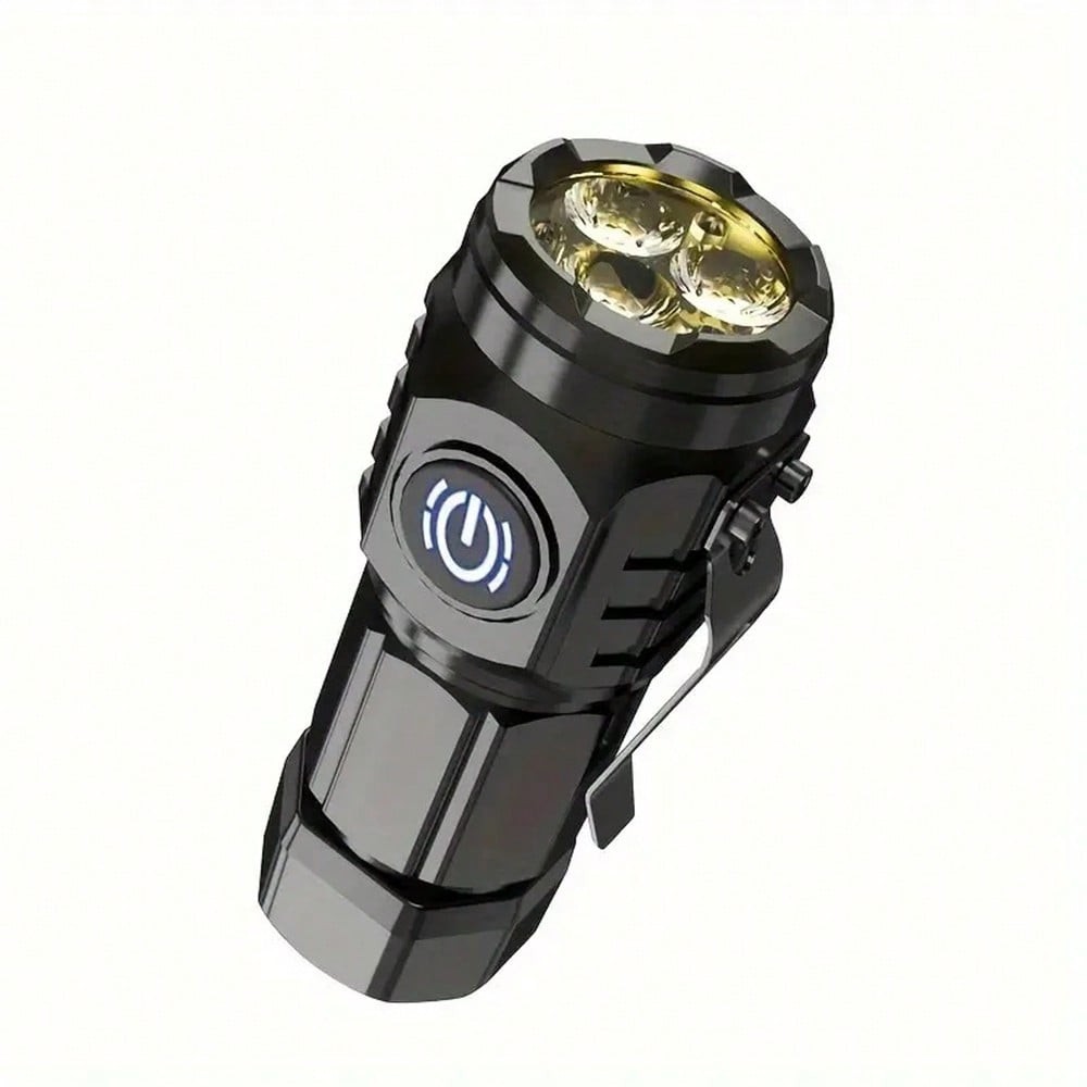 1pc Portable Mini LED Flashlight, High Brightness, 3 Bulbs, Compact Pocket T....