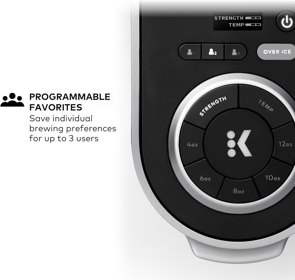K-Supreme plus Single Serve K-Cup Pod Coffee Maker, Multistream Technology, Cust