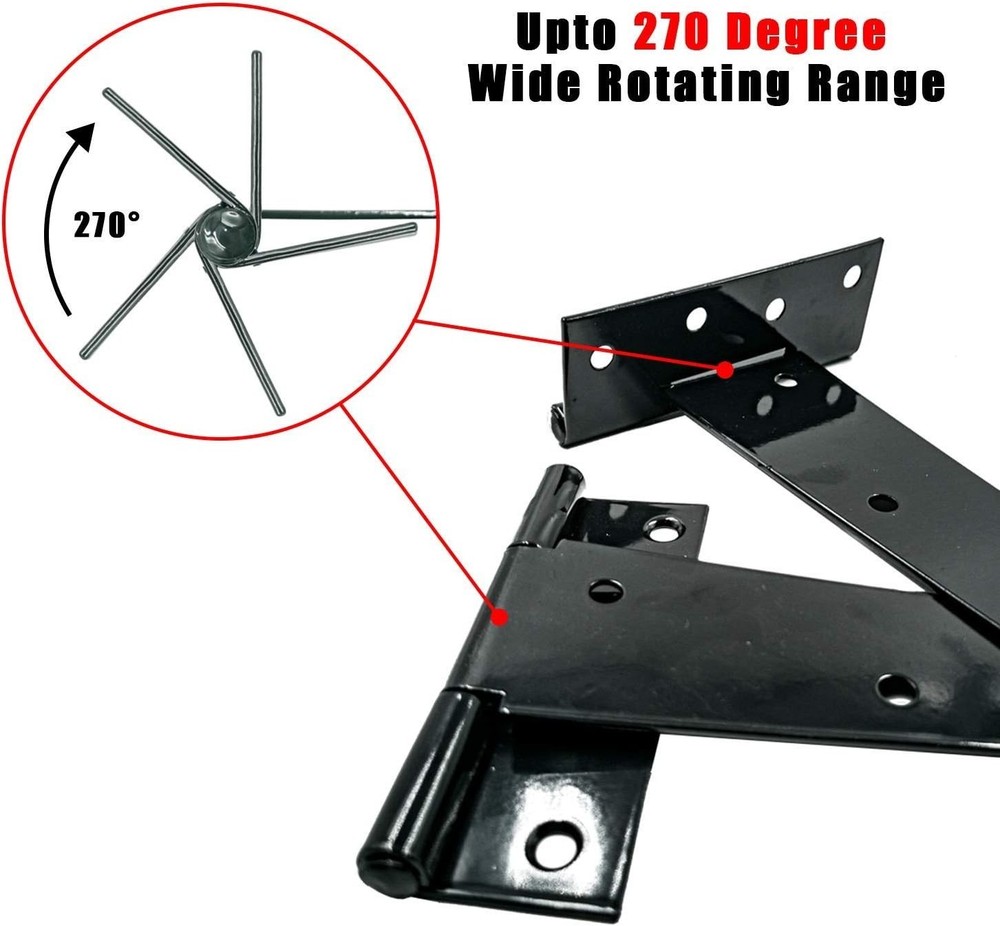 Innovative 12 Inch Tee Hinge - Heavy Duty, Rustproof & Weather-Resistant