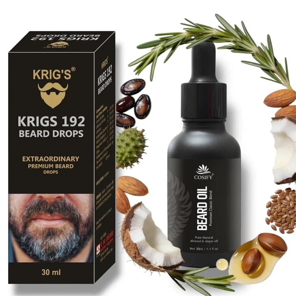 KRIG'S 192 Beard Drops Homeopathic - Extraordinary Premium Drops 30ml