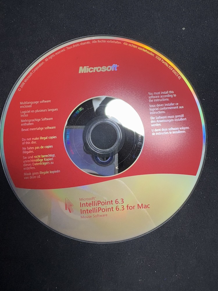 Microsoft IntelliPoint IntelliType Pro 6.3 Software Windows / Mac CD-ROM (2008)