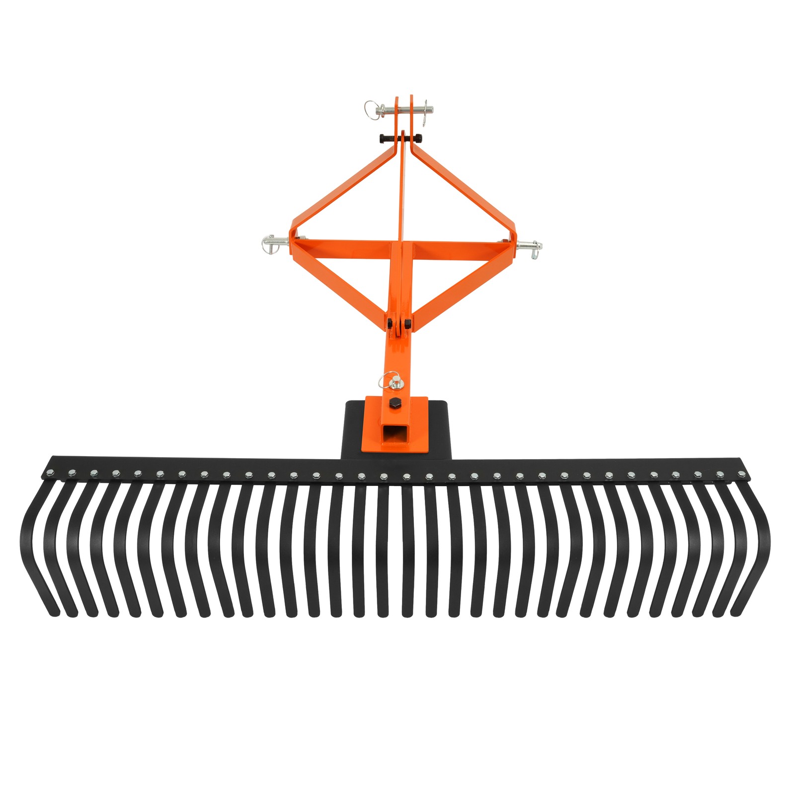 60" 5FT Landscape Rake For 3 Point Rock Rake Category 1 Tractor Soil Gravel Lawn